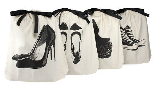 Travel women's shoe bags 4 pack