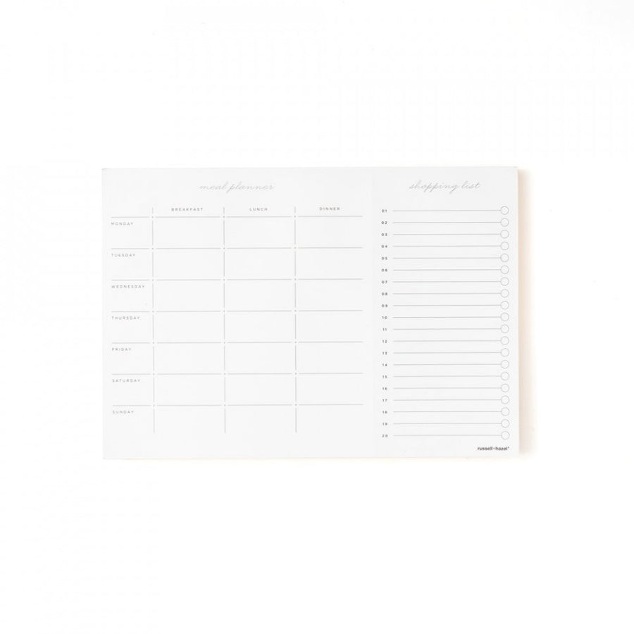 Meal planner notepad