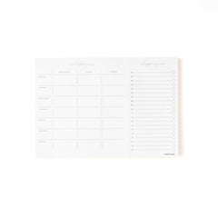 Meal planner notepad