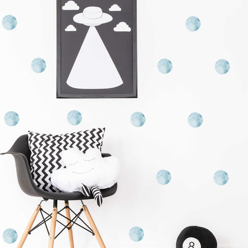 Blue Watercolor Wall Decal