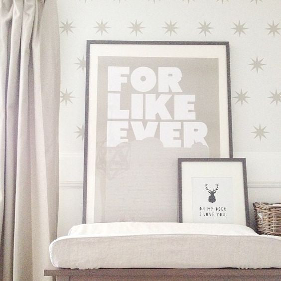 Seeing Stars Wall Decal Grey