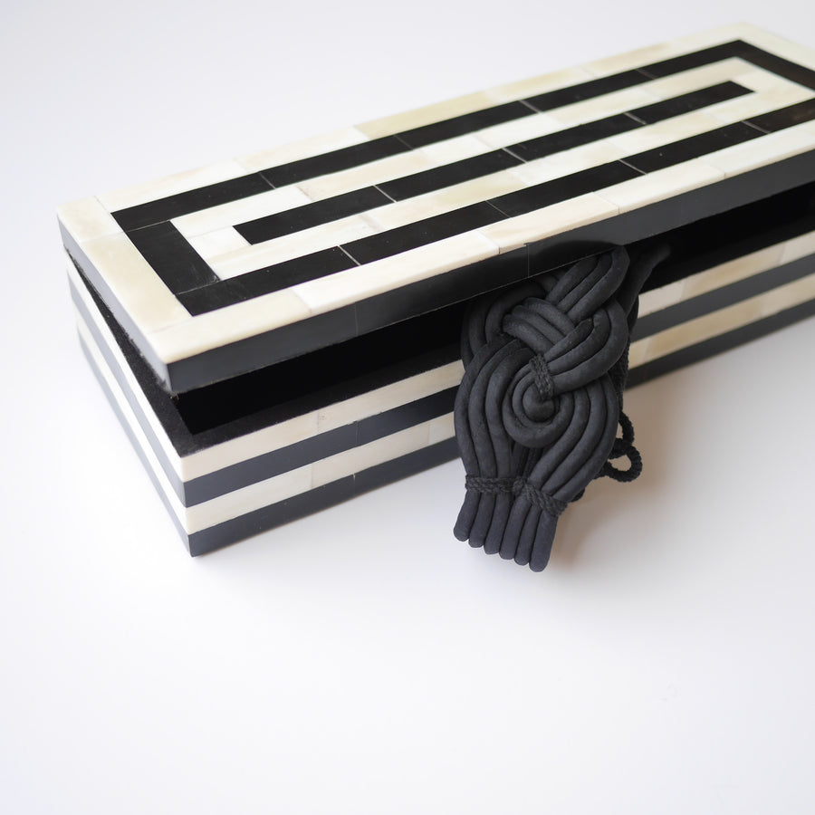 Bone inlay box long