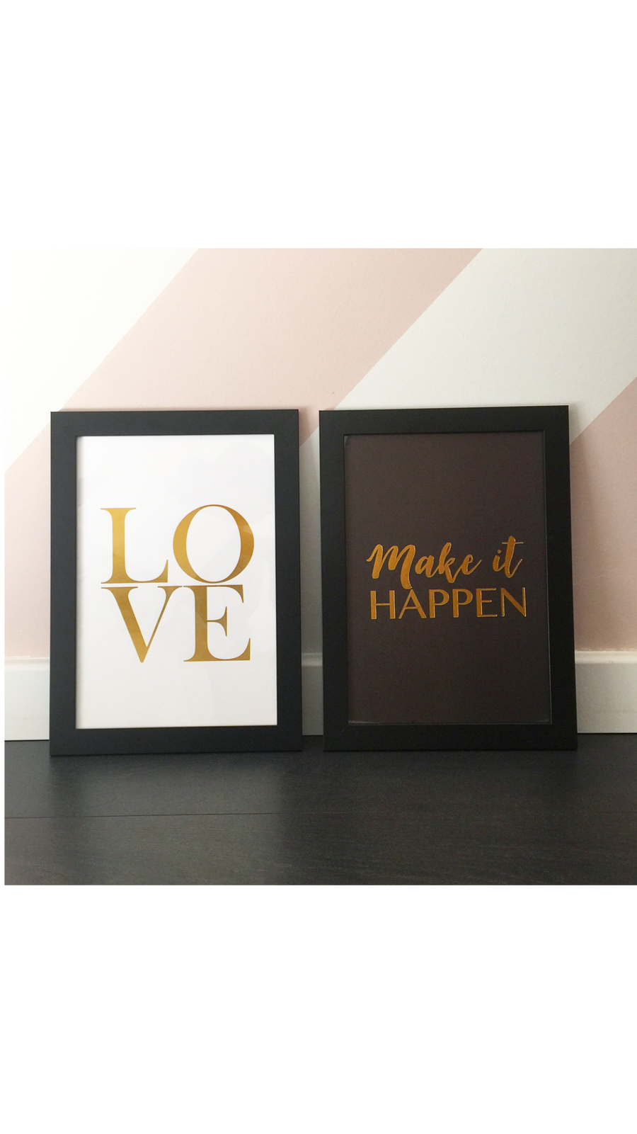 Love gold foil print