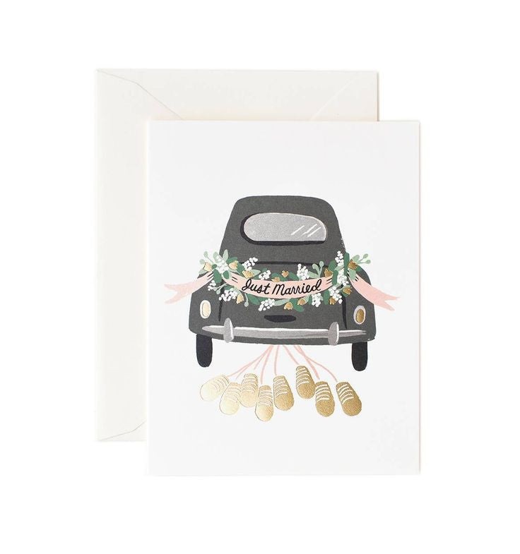 Just Married Greeting Card