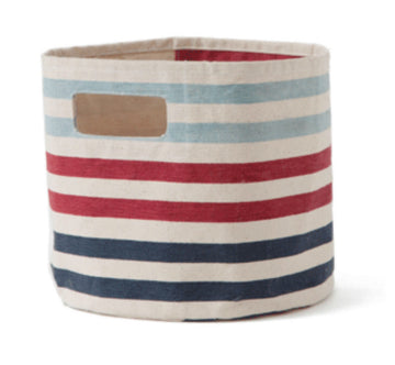 Blue Striped Bin/Hamper