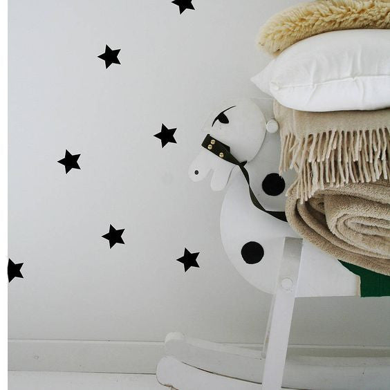 Mini Stars Wall Decal Black