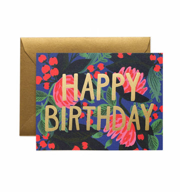 Floral Foil Birthday Card