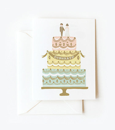 Congrats wedding cake card