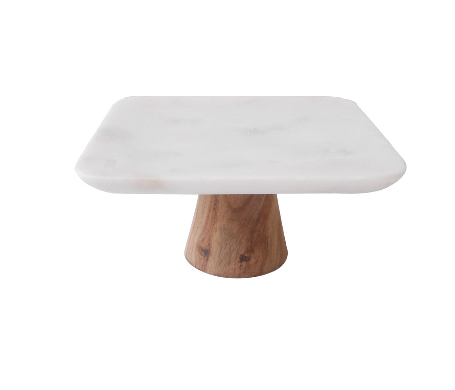 Marble pedestal platter - Small