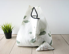 White Flower Shopping Bag