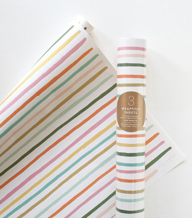 Happy stripe gift wrap