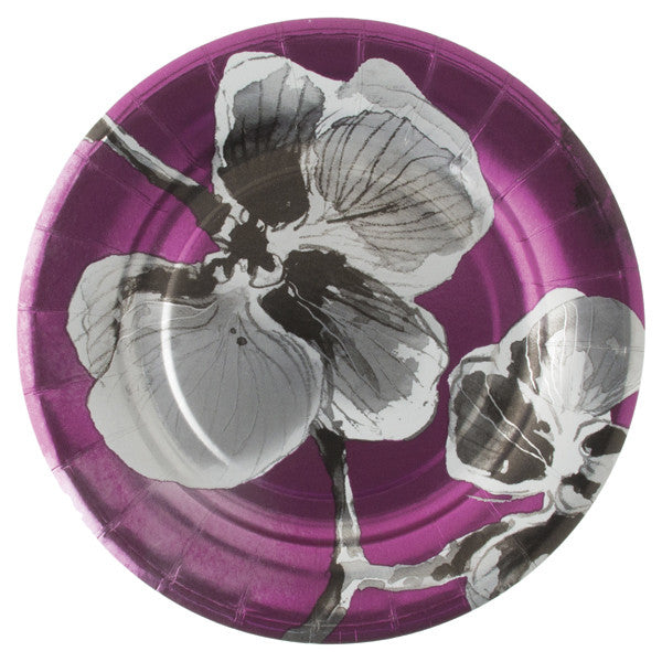 Black Orchid Fine Paper Luncheon Plates