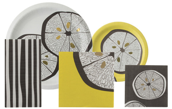 Lemonwood Fine Paper Dinner Plates